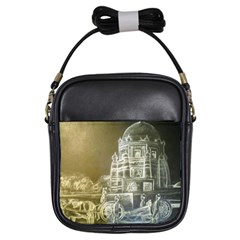 Thunder Monochrome  Girl s Sling Bag by Luxuryprints