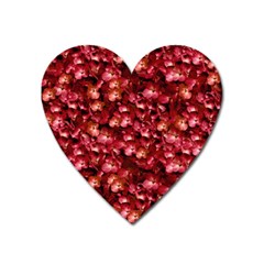 Warm Floral Collage Print Magnet (heart) by dflcprints