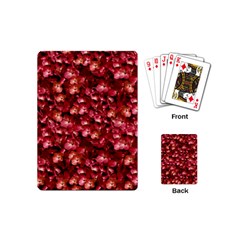 Warm Floral Collage Print Playing Cards (mini) by dflcprints