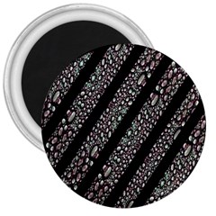 Organic Texture Stripe Pattern 3  Button Magnet by dflcprints