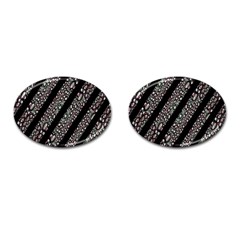 Organic Texture Stripe Pattern Cufflinks (oval) by dflcprints