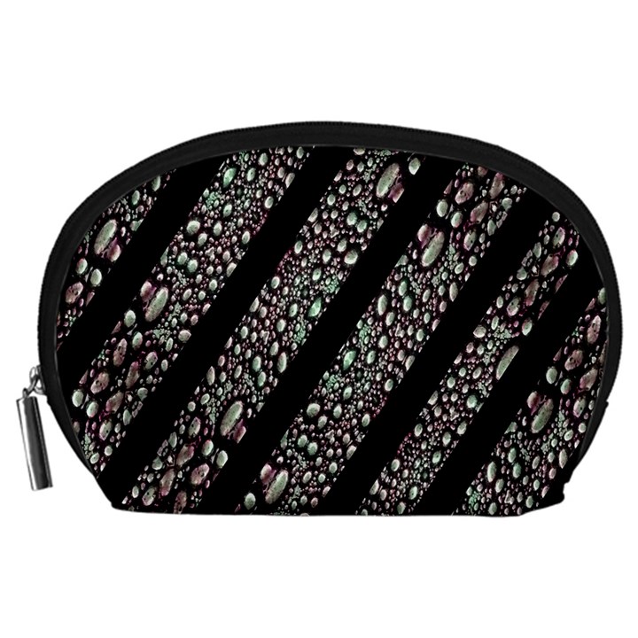 Organic Texture Stripe Pattern Accessory Pouch (Large)