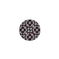 Modern Floral Geometric Pattern 1  Mini Button Magnet by dflcprints