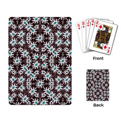 Modern Floral Geometric Pattern Playing Cards Single Design by dflcprints