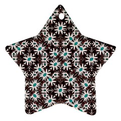 Modern Floral Geometric Pattern Star Ornament (two Sides) by dflcprints