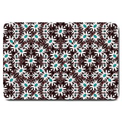 Modern Floral Geometric Pattern Large Door Mat by dflcprints