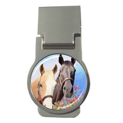 Miwok Horses Money Clip (round) by JulianneOsoske