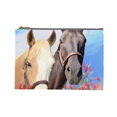 Miwok Horses Cosmetic Bag (large) by JulianneOsoske