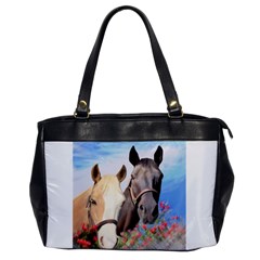 Miwok Horses Oversize Office Handbag (one Side) by JulianneOsoske