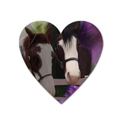 Two Horses Magnet (heart)