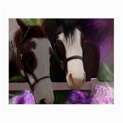 Two Horses Glasses Cloth (small, Two Sided)