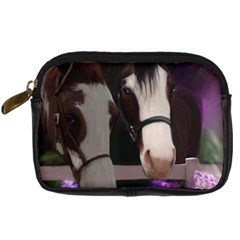 Two Horses Digital Camera Leather Case by JulianneOsoske