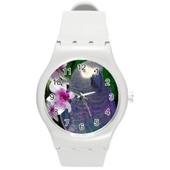 African Grey Parrot Plastic Sport Watch (medium) by JulianneOsoskeFeathers