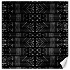 Black and White Tribal  Canvas 16  x 16  (Unframed)