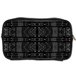 Black and White Tribal  Travel Toiletry Bag (Two Sides) Front