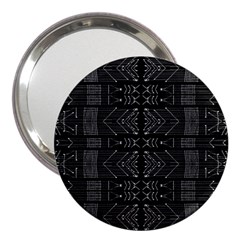 Black and White Tribal  3  Handbag Mirror