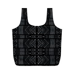 Black And White Tribal  Reusable Bag (m) by dflcprints