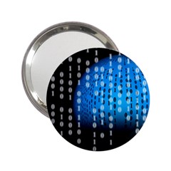 Binary Rain Handbag Mirror (2 25 ) by StuffOrSomething