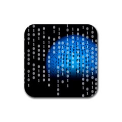 Binary Rain Drink Coasters 4 Pack (square) by StuffOrSomething