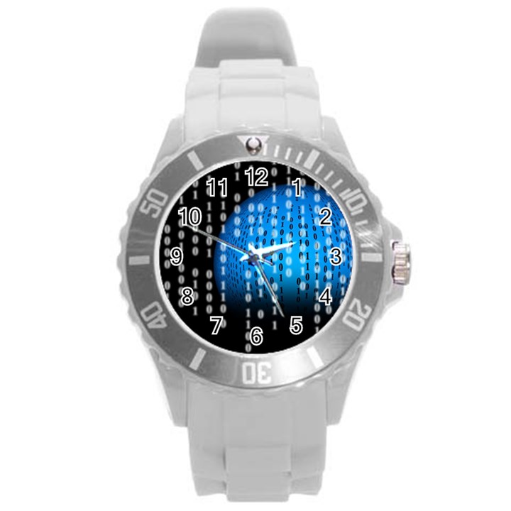 Binary Rain Plastic Sport Watch (Large)