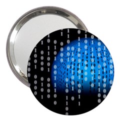 Binary Rain 3  Handbag Mirror by StuffOrSomething