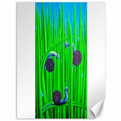 Three Sliding Snails Canvas 36  X 48  (unframed)