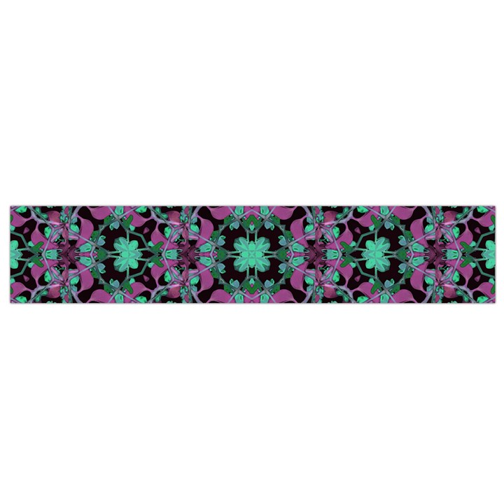 Floral Arabesque Print Flano Scarf (Small)