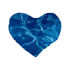 Water  Standard 16  Premium Flano Heart Shape Cushion  by vanessagf