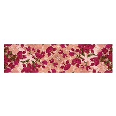 Vintage Floral Print Satin Scarf (oblong) by dflcprintsclothing