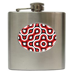 Waves And Circles Hip Flask (6 Oz) by LalyLauraFLM