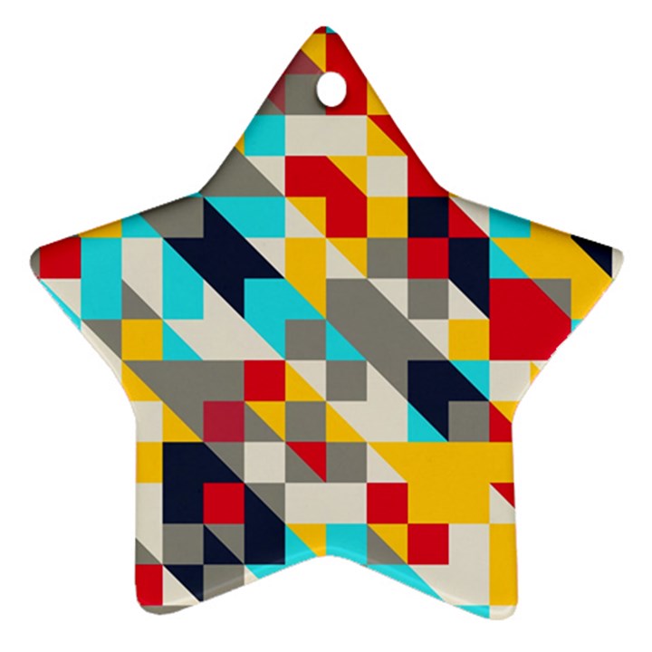 Colorful shapes Ornament (Star)