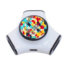 Colorful Shapes 3-port Usb Hub by LalyLauraFLM