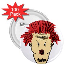 Evil Clown Hand Draw Illustration 2 25  Button (100 Pack) by dflcprints