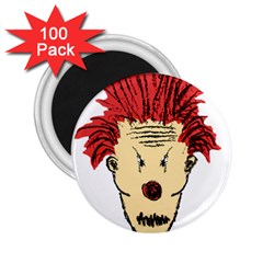 Evil Clown Hand Draw Illustration 2 25  Button Magnet (100 Pack) by dflcprints