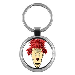 Evil Clown Hand Draw Illustration Key Chain (round) by dflcprints