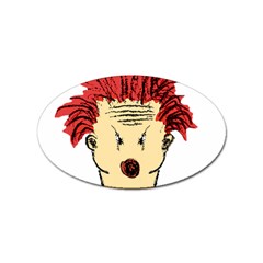 Evil Clown Hand Draw Illustration Sticker 10 Pack (oval) by dflcprints