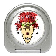 Evil Clown Hand Draw Illustration Desk Alarm Clock by dflcprints