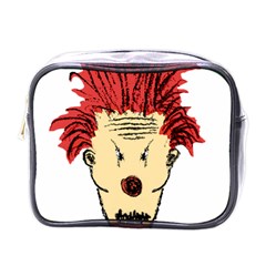 Evil Clown Hand Draw Illustration Mini Travel Toiletry Bag (one Side) by dflcprints