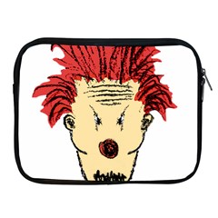 Evil Clown Hand Draw Illustration Apple Ipad Zippered Sleeve by dflcprints