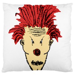 Evil Clown Hand Draw Illustration Large Flano Cushion Case (one Side) by dflcprints