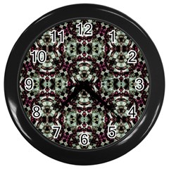 Geometric Grunge Wall Clock (black) by dflcprints