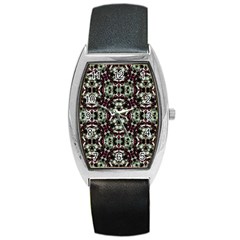 Geometric Grunge Tonneau Leather Watch by dflcprints