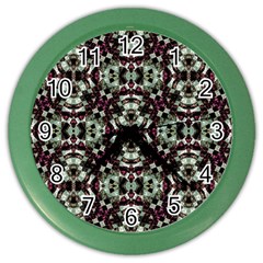 Geometric Grunge Wall Clock (color) by dflcprints