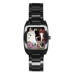 Friends Forever Stainless Steel Barrel Watch by JulianneOsoske