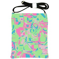 Pastel Chaos Shoulder Sling Bag by LalyLauraFLM