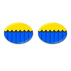 Colorful Curtain Cufflinks (oval) by LalyLauraFLM