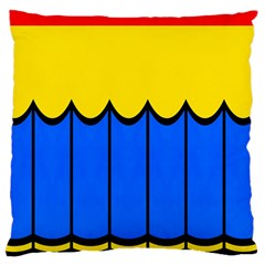 Colorful Curtain Large Cushion Case (two Sides) by LalyLauraFLM