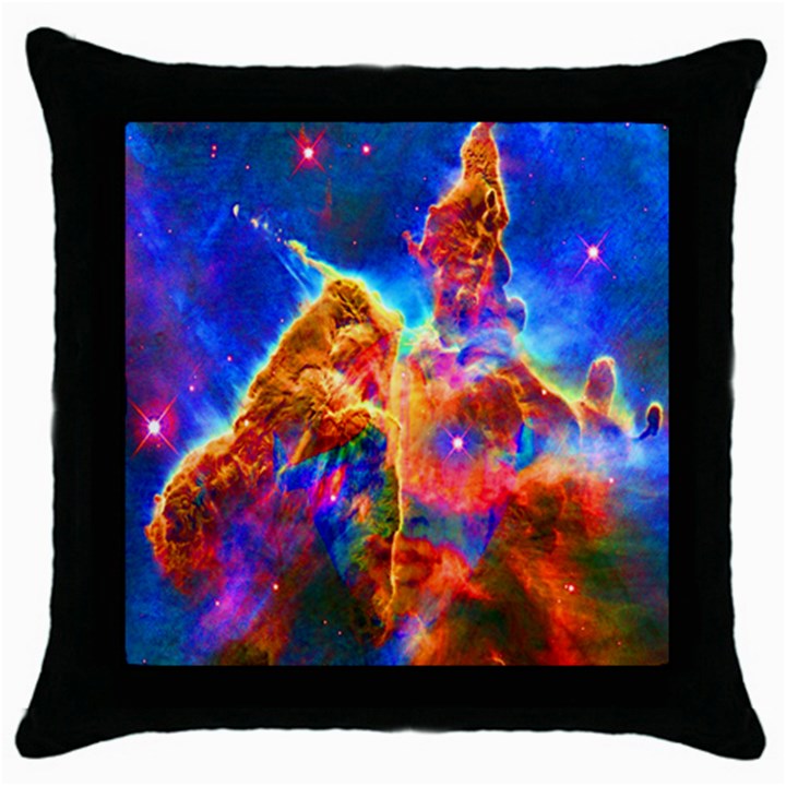 Cosmic Mind Black Throw Pillow Case