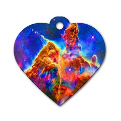 Cosmic Mind Dog Tag Heart (two Sided) by icarusismartdesigns