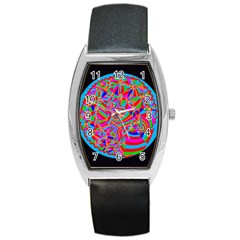 Magical Trance Tonneau Leather Watch by icarusismartdesigns